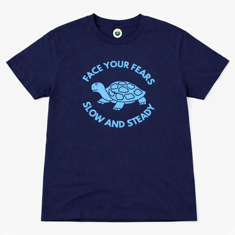 Short Sleeve Blue Face Your Fears tee